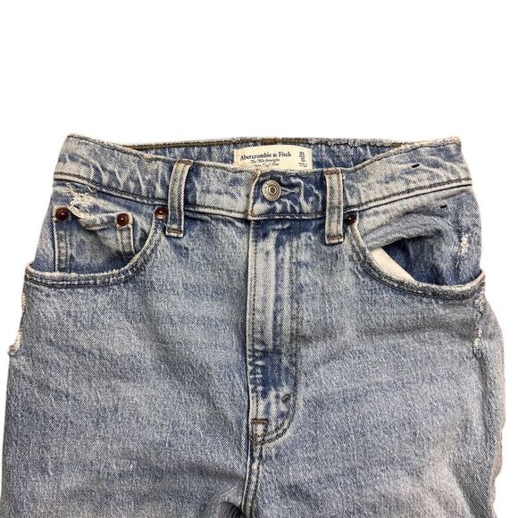 Abercrombie & Fitch Women's Curve Love 90s Straight Ultra High Rise Jeans Size 0 - Picture 8 of 10